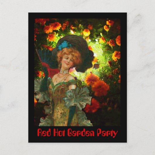 Red Hot Garden Party Postkarte (Vorderseite)
