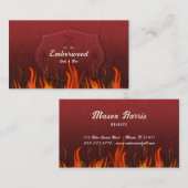 Red Hot Grill Business Card Visitenkarte (Vorne/Hinten)