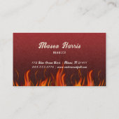 Red Hot Grill Business Card Visitenkarte (Rückseite)