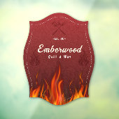 Red Hot Grill Window Cling Fensteraufkleber (Blatt 3)