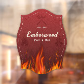 Red Hot Grill Window Cling Fensteraufkleber (Blatt 2)