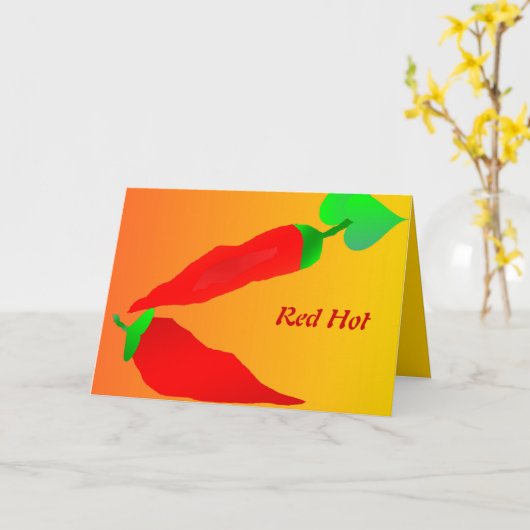 Red Hot Gruß Card Karte (Gelbe Blume)