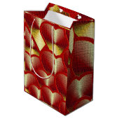 Red Hot Hearts Mittlere Geschenktüte (Rückseite Schrägansicht)