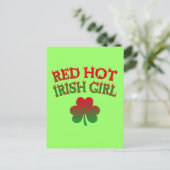 Red Hot Irish Girl Postkarte (Stehend Vorderseite)