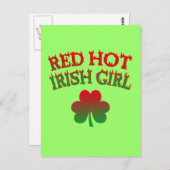 Red Hot Irish Girl Postkarte (Vorne/Hinten)