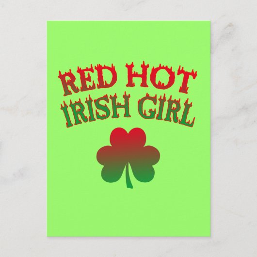 Red Hot Irish Girl Postkarte (Vorderseite)