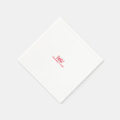 Red Hot Liebe Typografy Wedkin Napkin Serviette (Ecke)