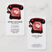 Red Hot Line - White Visitenkarte (Vorne/Hinten)