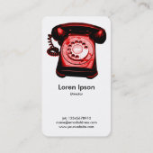 Red Hot Line - White Visitenkarte (Rückseite)