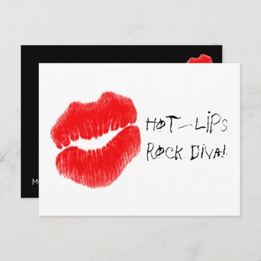 Red Hot Lips I Postkarte (Vorne/Hinten)