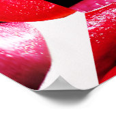 Red Hot Lipstick Lippen Poster (Ecke)