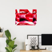 Red Hot Lipstick Lippen Poster (Heimbüro)