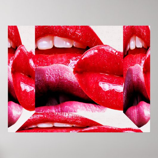 Red Hot Lipstick Lippen Poster (Vorne)