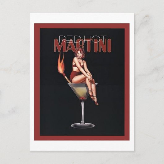 Red Hot Martini Postkarte (Vorderseite)