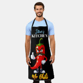 Red Hot Mr Chili Schürze (Getragen)
