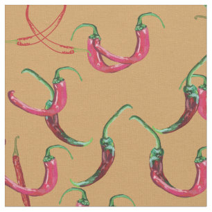 Red Hot Paprikaschoten  Stoff