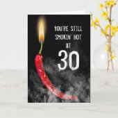 Red Hot Pepper 30. Geburtstagskarte Karte (Gelbe Blume)