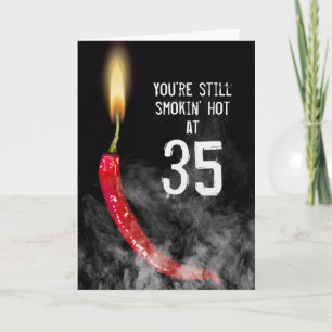 Red Hot Pepper 35. Geburtstagskarte Karte