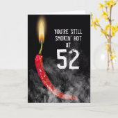 Red Hot Pepper 52. Geburtstagkarte Karte (Gelbe Blume)