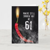 Red Hot Pepper 61. Geburtstagkarte Karte (Gelbe Blume)