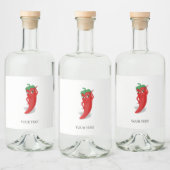 Red Hot Pepper Diva Alkoholflaschenetikett (Flaschen)