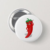 Red Hot Pepper Diva Button (Vorne & Hinten)