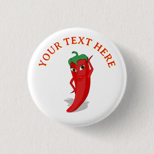 Red Hot Pepper Diva Button (Vorderseite)