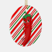 Red Hot Pepper Diva Candy Cane Keramik Ornament (Rechts)