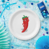 Red Hot Pepper Diva Classic Pappteller (Party)