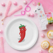 Red Hot Pepper Diva Classic Pappteller (Party)