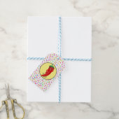 Red Hot Pepper Diva Confetti Muster Geschenkanhänger (Mit Garn)