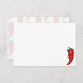 Red Hot Pepper Diva Cute Custom Blank Mitteilungskarte (Vorne/Hinten)