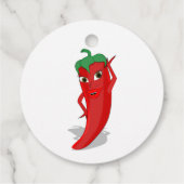 Red Hot Pepper Diva Fiesta Geschenkanhänger (Rückseite)