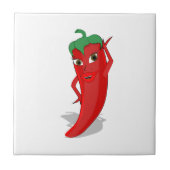 Red Hot Pepper Diva Fliese (Vorderseite)