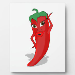 Red Hot Pepper Diva Fotoplatte