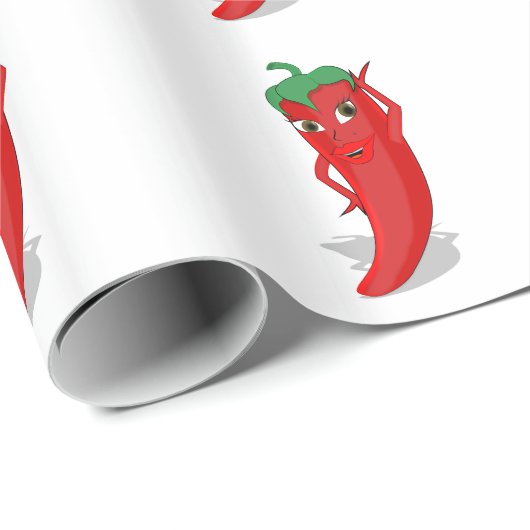 Red Hot Pepper Diva Geschenkpapier (Rolleneckpunkt)