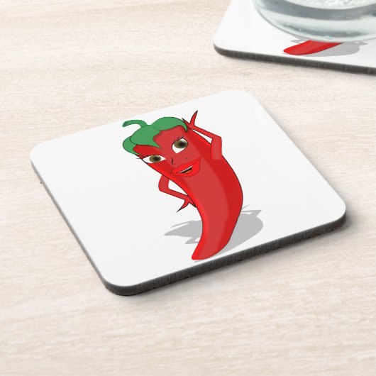 Red Hot Pepper Diva Getränkeuntersetzer (Linke Seite)