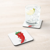 Red Hot Pepper Diva Getränkeuntersetzer (Rechte Seite)