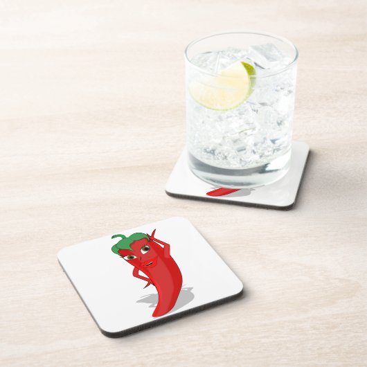 Red Hot Pepper Diva Getränkeuntersetzer (Rechte Seite)