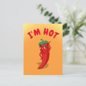 Red Hot Pepper Diva Gradient Postkarte (Stehend Vorderseite)