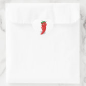 Red Hot Pepper Diva Herz-Aufkleber (Tasche)