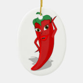 Red Hot Pepper Diva Keramik Ornament (Vorne)