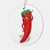 Red Hot Pepper Diva Keramikornament (Links)