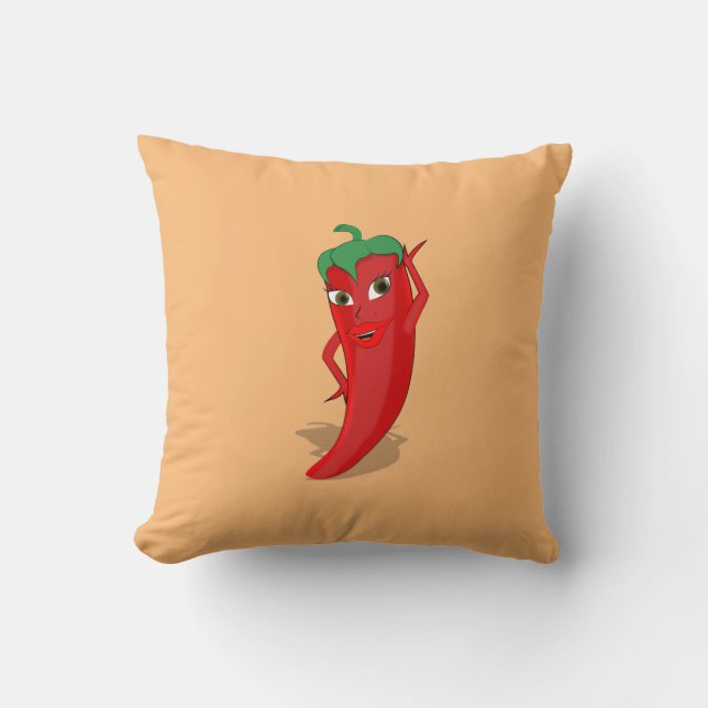 Red Hot Pepper Diva Kissen (Vorderseite)