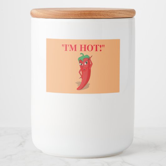 Red Hot Pepper Diva Lebensmitteletikett