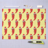 Red Hot Pepper Diva mit Santas-Hut Seidenpapier (Handwerk)