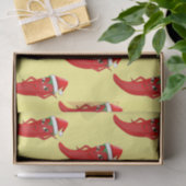 Red Hot Pepper Diva mit Santas-Hut Seidenpapier (Geschenk)