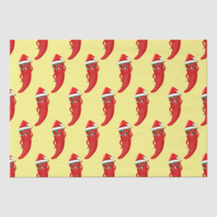 Red Hot Pepper Diva mit Santas-Hut Seidenpapier