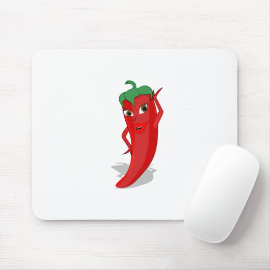 Red Hot Pepper Diva Mousepad (Mit Mouse)