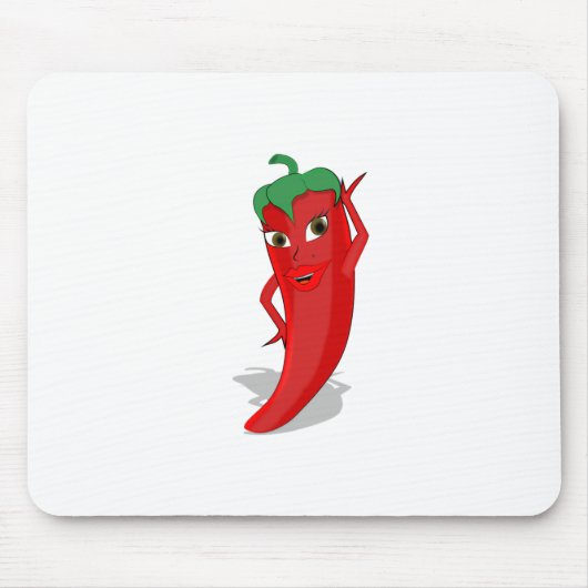 Red Hot Pepper Diva Mousepad (Vorne)